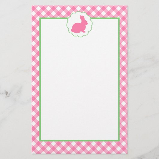 Papeterie Silhouette rose de lapin (Devant)