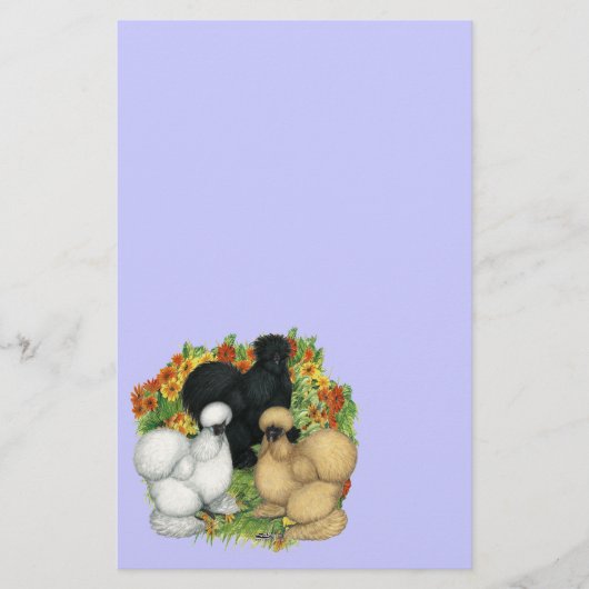 Papeterie Silkies du jardin de fleurs (Devant)