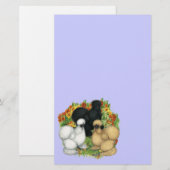 Papeterie Silkies du jardin de fleurs (Devant / Derrière)