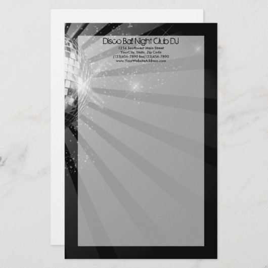 Papeterie Silver Sparkle (Devant / Derrière)