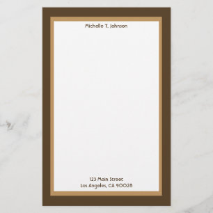Papeterie simple biégé et brun