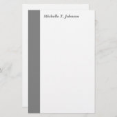 Papeterie simple bordure grise (Devant / Derrière)