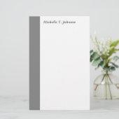 Papeterie simple bordure grise (Debout devant)