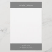 Papeterie simple bordure grise (Devant)