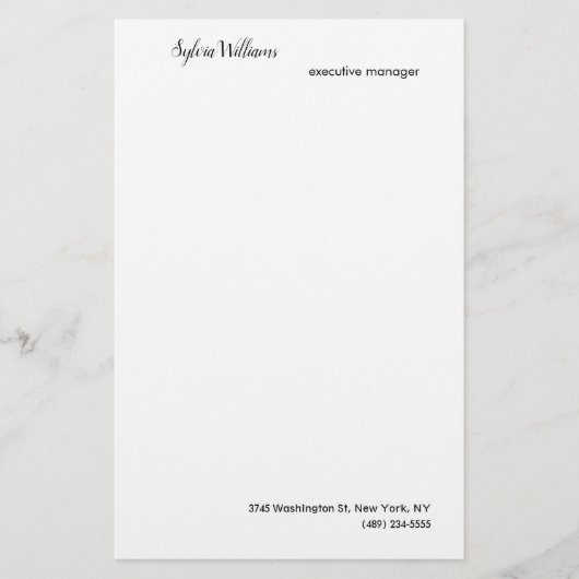 Papeterie Simple Creative Modern Minimaliste Votre nom Détai (Devant)