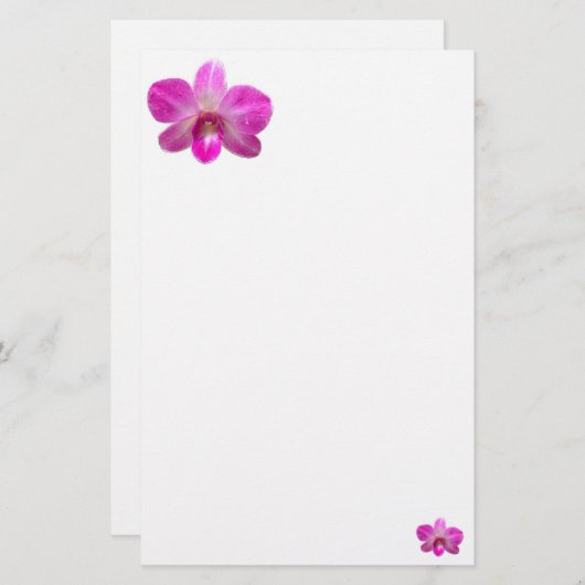 Papeterie simple d'orchidée (Devant / Derrière)