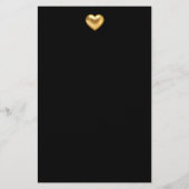 Papeterie Simple Gold Heart Réception moderne Invitation (Dos)