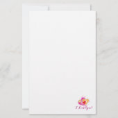 Papeterie Simple Je t'aime - coeur rose (Devant)