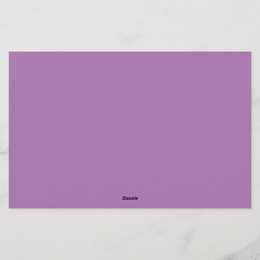 Papeterie Simple Lavande Minimale Monogramme Deux Bordures (Dos)