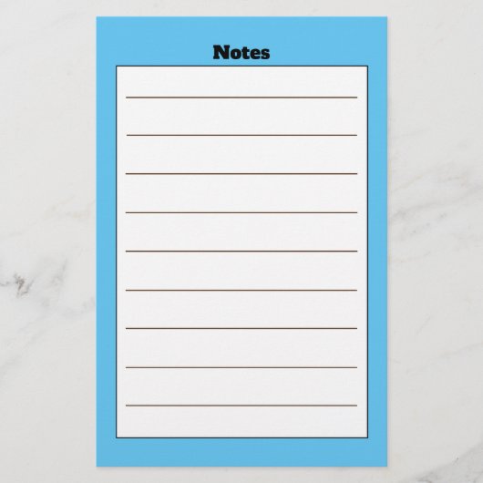 Papeterie simple Linke Blue Boarder (Devant)