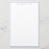 Simple Minimaliste Marine Bleu mince cadre frontiè