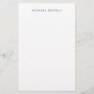Papeterie Simple minimaliste simple élégant blanc moderne