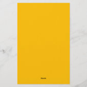 Papeterie Simple Modern Plain Professional Amber Yellow (Dos)