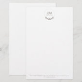 Papeterie Simple Moderne Monogramme Bijoutier Carré Entrepri (Devant / Derrière)