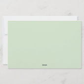 Papeterie Simple Moderne Monogramme Bordure Deux Tons Vert (Dos)