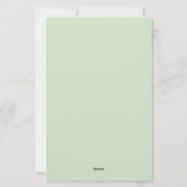 Papeterie Simple Moderne Monogramme Bordure Deux Tons Vert (Dos)