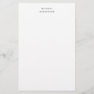 Papeterie Simple Propre Élégant Moderne Minimaliste Blanc