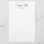 Papeterie Simple signature professionnelle Script White Stat (Devant)