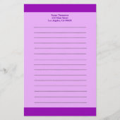 Papeterie Simple violet (Devant)