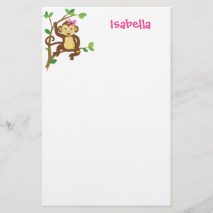 Papeterie Singe mignon de petite fille