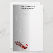 Papeterie Singe Père Noël de vol (Devant / Derrière)