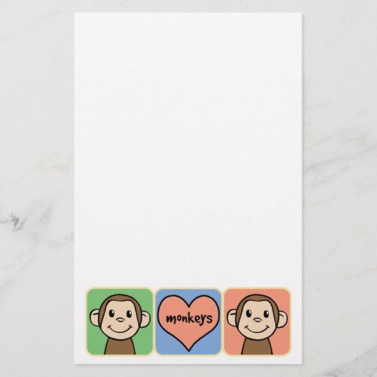 Papeterie Singes mignons de clipart (images graphiques) de (Devant)