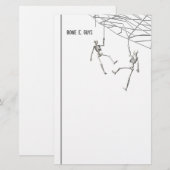 Papeterie Skeletons d'Halloween et Web (Devant / Derrière)