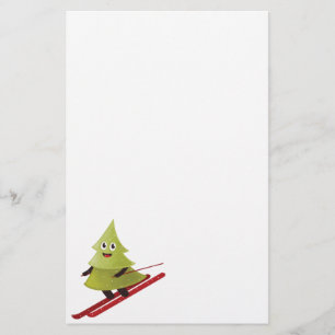 Papeterie Ski Pine Arbre Cute Sports Neige hiver