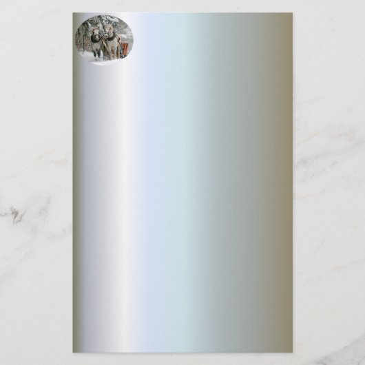 Papeterie Sleigh Ride in the Snowy Forest (Devant)