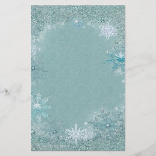 Papeterie Snowflake Aqua Frost (Devant)