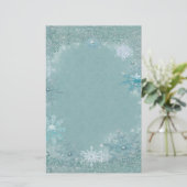 Papeterie Snowflake Aqua Frost (Debout devant)