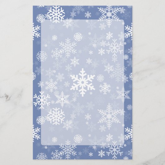 Papeterie Snowflakes Personnaliser graphique Arrière - plan  (Devant)