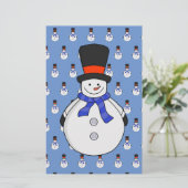 Papeterie Snowman avec chapeau supérieur (Debout devant)