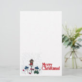 Papeterie Snowmen de Noël avec Cowboy Casquettes (Debout devant)