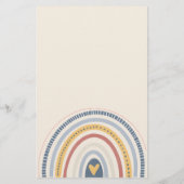 Papeterie Soft Neutral Boho Rainbow Heart (Dos)