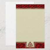 Papeterie Soie de rouge de Triquetra (Devant / Derrière)