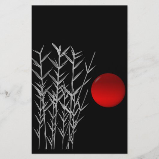 Papeterie Soleil rouge noir blanc zen (Devant)