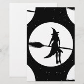 Papeterie sorcière d'halloween (Devant / Derrière)