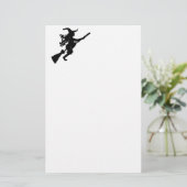 Papeterie Sorcière sur une silhouette de balai (Debout devant)