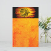 Papeterie Sorcière volante avec chat noir, nuit halloween (Debout devant)