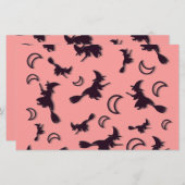 Papeterie Sorcière volante entre la moitié de la lune à Hall (Devant / Derrière)