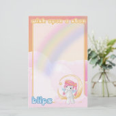 Papeterie Souhait sur une étoile (Debout devant)