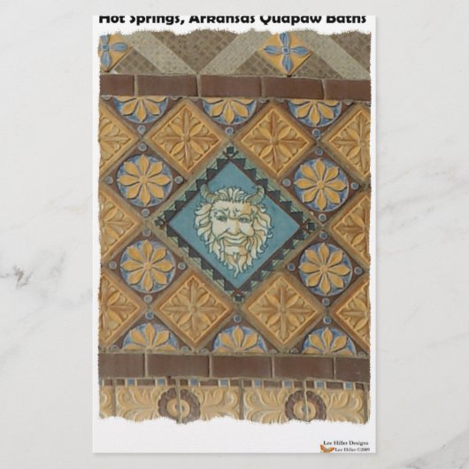 Papeterie Sources d'eau chaude, AR Quapaw Dome Tiles Cadeaux (Devant)