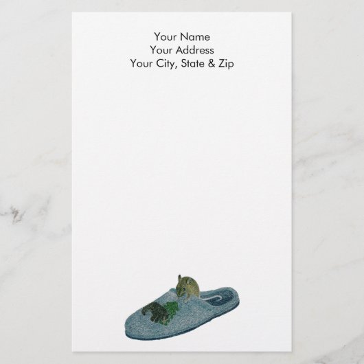 Papeterie Souris dans Slipper (Devant)