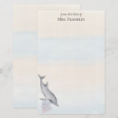 Papeterie Sous le dauphin marin Personnalisé 2 (Devant / Derrière)