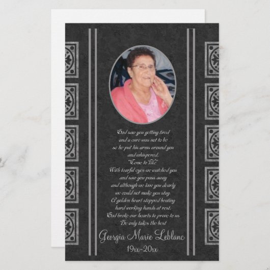 Papeterie Souvenirs commémoratifs faits sur commande (Devant / Derrière)