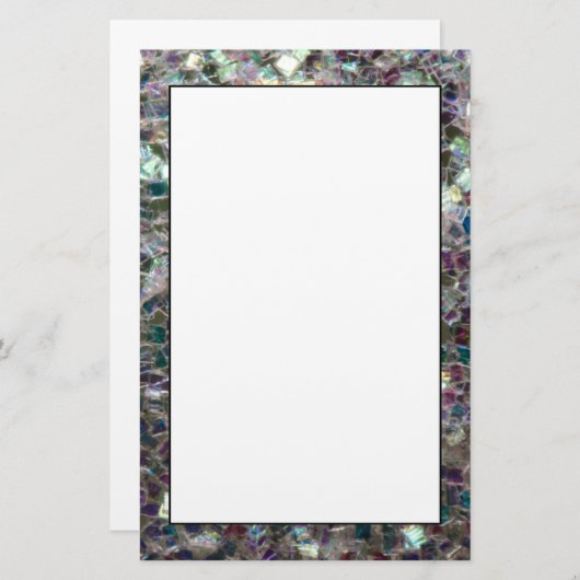 Papeterie Sparkly colourful silver mosaic (Devant / Derrière)