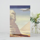 Papeterie Sphinx vintage de Gizeh, Pyramides d'Egypte (Debout devant)