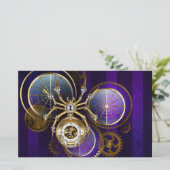 Papeterie Spider Steampunk sur Arrière - plan pourpre (Debout devant)