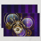 Papeterie Spider Steampunk sur Arrière - plan pourpre (Devant / Derrière)